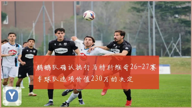 鹈鹕队确认执行马特科维奇26-27赛季球队选项价值230万的决定