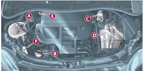 Fiat 500 1.3 Multijet 75km Komora silnika Obsługa i