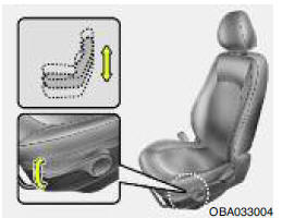 Regulacja wysokości siedziska (fotel kierowcy) (opcja)