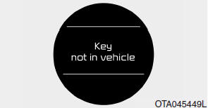 Key not in vehicle
