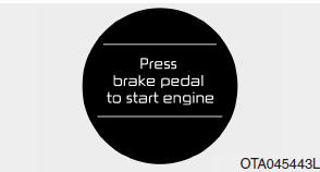 Press brake pedal to start engine