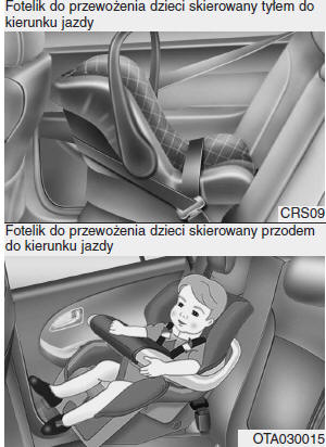 Korzystanie z fotelików do przewożenia dzieci