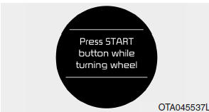Press START button while turning wheel