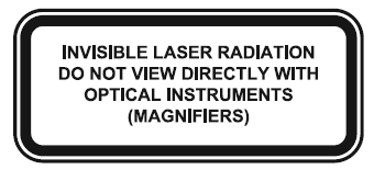 Etykieta klasyfikacji lasera