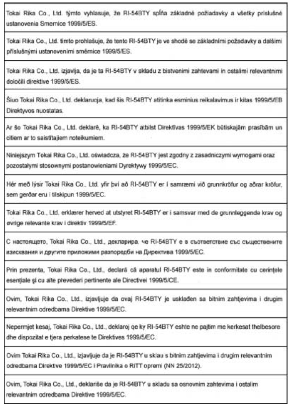 Certyfikat dotyczący elektronicznej blokady rozruchu silnika